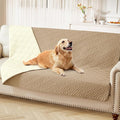 hyha Waterproof Dog Blanket, Soft Pet Bed Blankets, Waterproof Sofa Couch Cover for Dogs Washable, Reversible Pet Couch Covers for Sofa Furniture (68x82 Inch, Camel/Beige)