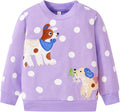 Toddler Baby Girls Cotton Sweater, Long Sleeve Crewneck Sweatshirt Pullover Kids Warm Clothing for Fall Winter