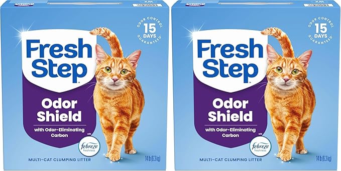 Fresh Step Clumping Cat Litter, Multi-Cat Odor Control, 14 lbs (Pack of 2)