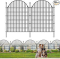 10 Panels No Dig Decorative Garden Fence for Yard, 40in (H) x 23.6ft (L) Rustproof Metal Wire Temporary Dog Fence, Animal Barrier Fencing Patio Panel Border with Temporary Ground Stakes