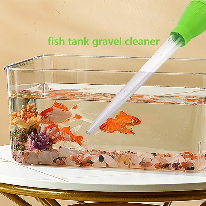 2Pcs Manual Fish Tank Cleaning Tools,30ml Aquarium Water Changer,21 Inches Multifunction Siphon Dropper for Fish Bowl Waste Remover,Aquarium Bottom Gravel Waste Clean,Coral Feeder(Blue)