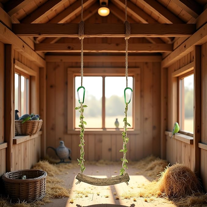 Chicken Swing Chicken Toy Perch Chicken Stand Bird Chew Toy for Birds Parrots Training Stand Holder Bird Toy Chickens and Parrots Bird Swings Birdcage Accessories
