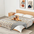 Waterproof Dog Blanket, Bohemian Dog Bed Cover Pet Blanket, Reversible Sofa Couch Cover for Dogs Washable, Protect Furniture Bed Couch Sofa for Puppy Cat (Beige Medallion, 52×82 Inch)