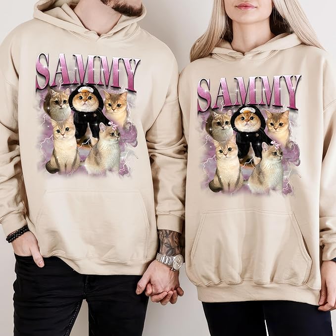 Mit & Mia Custom Your Own Bootleg Rap Shirts for Boyfriend Girlfriend Face Shirt with Photo Gift for Him Her Pet Lovers