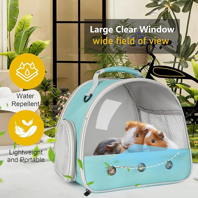 Bearded Dragon Carrier,Lizards Travel Bag, Small Animal Travel Carrier for Hedgehog Rat Parrot Bird, Portable Guinea Pig Travel Carrier for 2