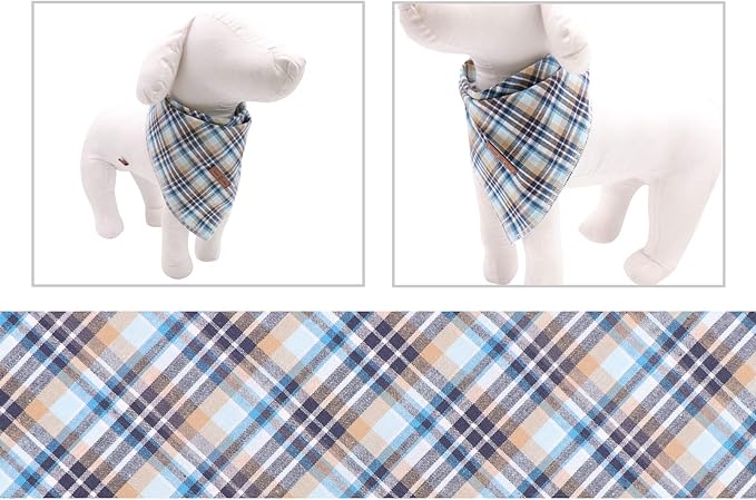 Lionet Paws Dog Bandana Washable Cotton Handkerchief Scarf Triangle Bandana for Small Medium Large Dogs
