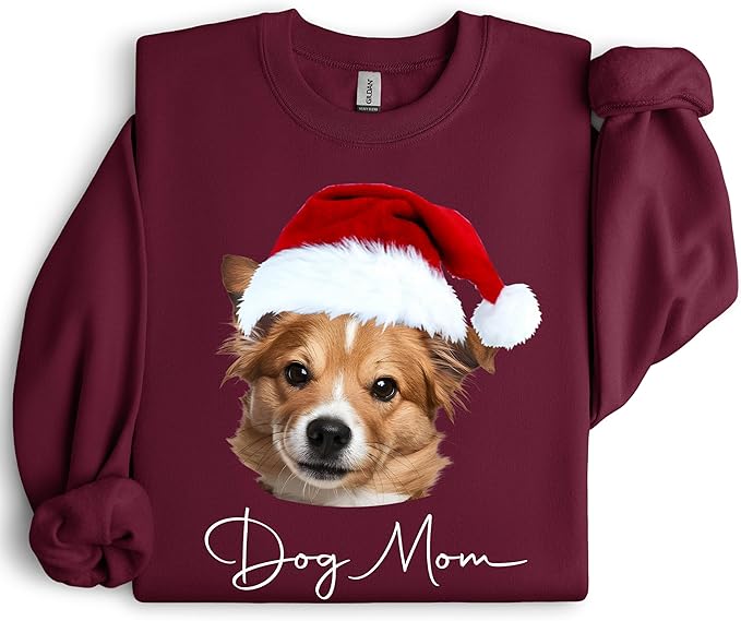 Custom Dog Mom Shirt for Women Pet Ears Sweatshirt with Name Unique Puppy Line Art Cute Dad Hoodie for DogDad Owner Lover