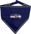 NFL Seattle Seahawks TIE Bandana, Small/Medium. Dog Bandana Scarf Bib for Pet Cat Dog. The Ultimate Game-Day, Party Bandana