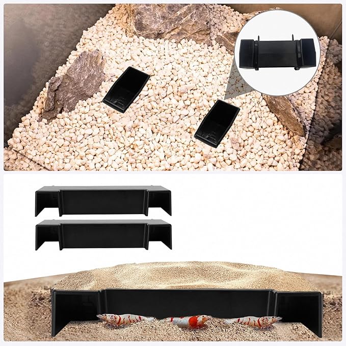 Shrimp Cave Aquarium Tunnel - Fish Tank Decorations, Corner Hideout, Hides for Aquarium - Tank Accessories