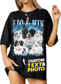 Mit & Mia Custom Your Own Bootleg Rap Shirts for Boyfriend Girlfriend Face Shirt with Photo Gift for Him Her Pet Lovers