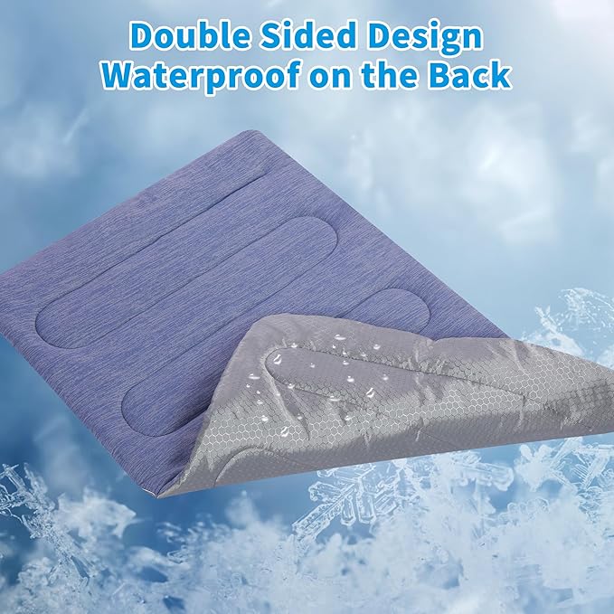 Cooling Mat for Large Dogs - Double-Sided Waterproof & Cool, Q-MAX>0.47, Portable Dog Cooling Mat for Summer. (XL (44''x32'')