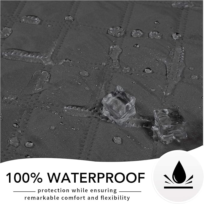 Easy-Going 100% Waterproof Dog Bed Cover, Non-Slip Pet Blanket for Furniture, Washable Couch Cover, Repleasement Sofa Cover (120X82 in,Dark Gray)