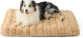 LE SURE Cute Orthopedic Dog Bed Large Sized Dog, Waterproof Chic Flat Pet Beds with Removable Washable Cover, Fuzzy Thick Egg Crate Foam Pet Mat for Indoor Use (36" x 27", Beige)