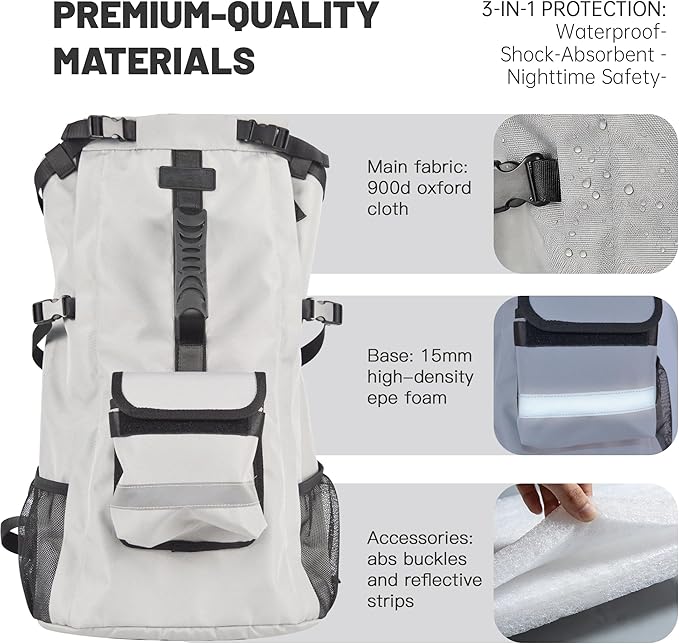 Dog Carrier Backpack for Medium Dogs, Hiking Bag for Pets Up to 30 lbs - 4-Layer Safety Design with Thick Padded Straps, Built-in Leash & Breathable Mesh, Suitable for Hiking, Cycling, and Travel