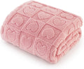 Bedsure Dog Blanket for Large Dogs Washable - Fluffy Fuzzy Puppy Cat Blanket with Premium 300GSM Coral Fleece Soft for Pet Kitten Doggy, Pink, 40x50IN