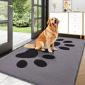 Buganda Dog Door Mat for Muddy Paws, Absorbent Dirt Trapper Washable Indoor Doormats, Non Slip Low-Profile Mud Mat for Dogs, Front Entrance Doormat for Inside Floor (47x32 Inches, Grey)