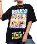 H-DEWALL Custom Shirts Custom Bootleg Rap Shirt for Him Custom Face Shirt with Photo Pet Custom Tees Gift for Dog Cat Lover