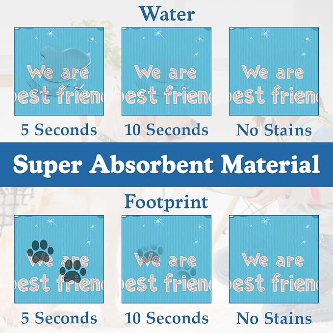 Cat Paw Pet Feeding Mat–Christmas Stocking Quick Dry Absorbent Dog Cat Food Mat, Non Slip Waterproof Bowl Placemat for Messy Eaters, Pet Accessories for Floors 16"x24"
