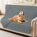 hyha Waterproof Dog Bed Blanket, Soft Pet Blankets, Waterproof Couch Cover for Dogs, Reversible Sofa Covers Washable for Furniture (68x82 Inch, Dark Grey/Dark Grey)