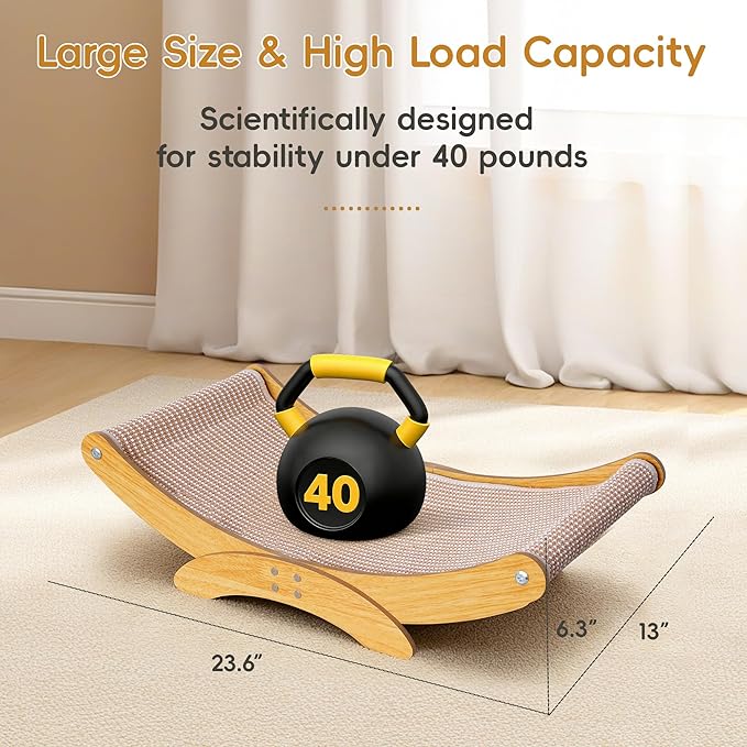 Sisal Cat Scratcher Bed Replacement Mat, Applicable Product Dimensions: 23.6" L x 13" W x 6.3" H
