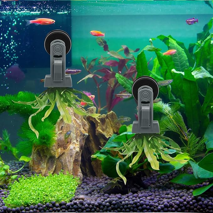 2Pcs Goldfish Feeder, Saltwater Aquarium Accessories Supplies Algae Magnet Seaweed Feeder Aquarium Magnetic Clips, Fish Tank Feeding Ring Suitable for Aquatic Pets