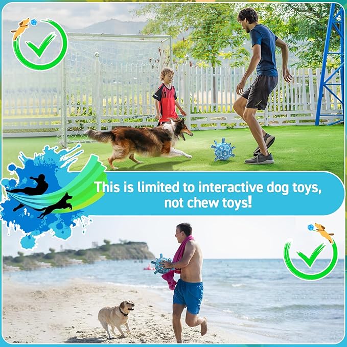 QDAN Dog Toy Balls, Premium Dog Soccer Ball with Straps, Outdoor Dog Toys, Pet Training Soccer for Medium Large (6 Inch)