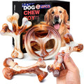 4 Pack Dog Chew Toys for Aggressive Chewers - Tough Indestructible Dog Toys with Bacon Flavor- Durable Nylon Bones Toy for Small Medium Large Breed - Puppy Gifts