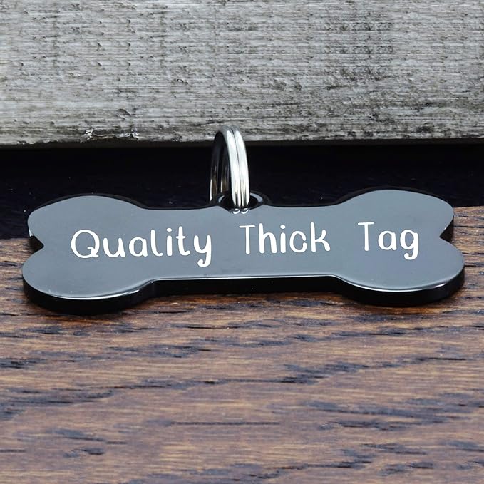 Ultra Joys Stainless Steel Pet ID Tag Dog Name Tags Personalized Front and Back Engraving, Customized Dog Tags and Cat Tags, Optional Engraved on Both Sides, Custom Your Own, Small