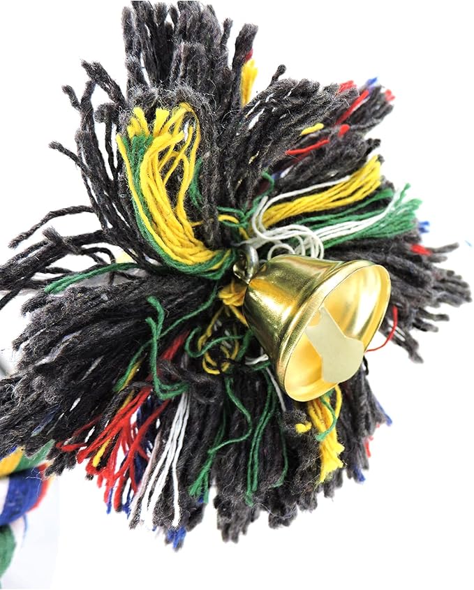 WishLotus Bird Perches, Parrot Colorful Climbing Rope Swing Toys Parrot Stand with Bell and Hanging Clip for Parrots, Budgies, Macaws, Parakeets, and Other Small Birds. (50cm)