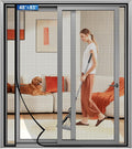 Magnetic Screen Door Left Right Side Opening Upgraded PET Mesh Greater Than Fiberglass and Polyester,Keep Bugs Out,Pet & Kid Friendly,Suitable for Sliding Doors,Patio French Doors-48" X 83"