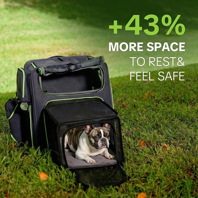 Cat Carrier Backpack for Travel & Car, 3-in-1 Expandable Cat & Small Dog Backpack Carrier up to 25 lbs, Breathable & Waterproof Pet Carrier