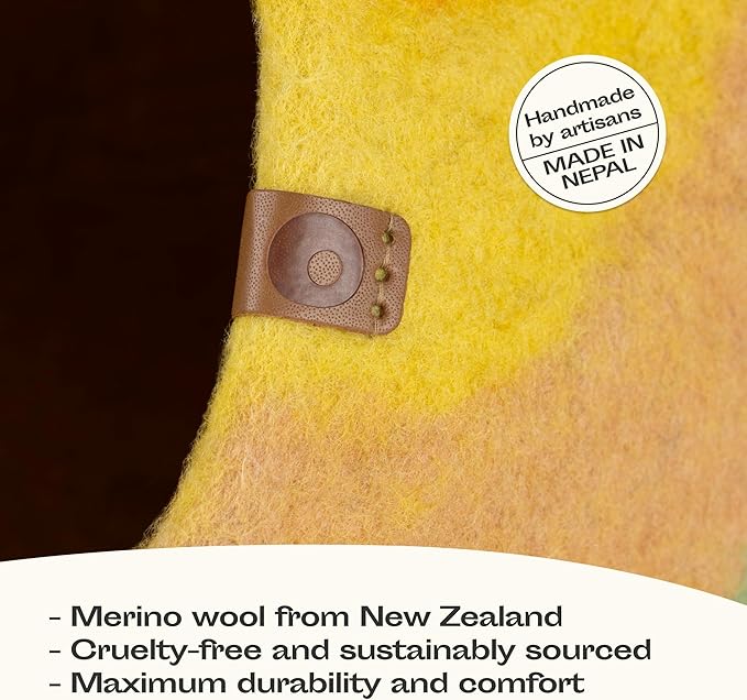 MEOWFIA Cat Cave – Premium Felt Cat Bed for Indoor Cats, Handmade Merino Wool (Tucson Sunset, Large)