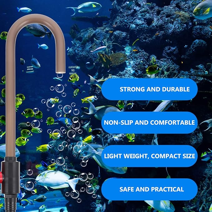 VILLCASE Hanging Type Aquarium Water Changer with Hook Fish Tank Water Supply Tool 14.56In Easy Installation for Aquarium Maintenance and Replacement