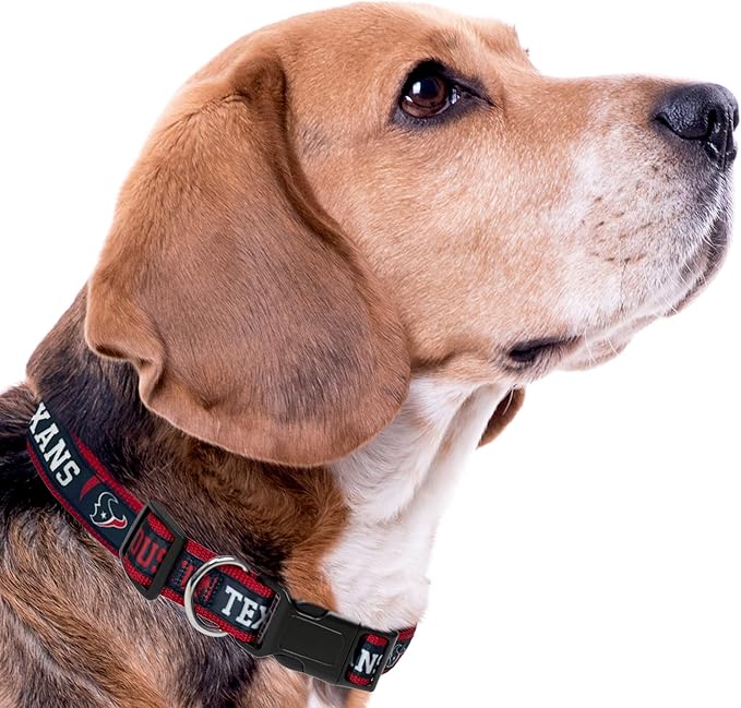 NFL Houston Texans Dog & Cat Collar - Large, Shiny & Colorful Licensed by The NFL
