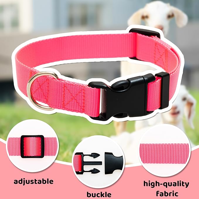 3 Pack Goat Collars with Bells, Adjustable Pet Collar & Anti-Lost Loud Bronze Grazing Copper Bells Accessories for Small Farm Animal Sheep Cow Goat (Neck 13.8"-20.9")