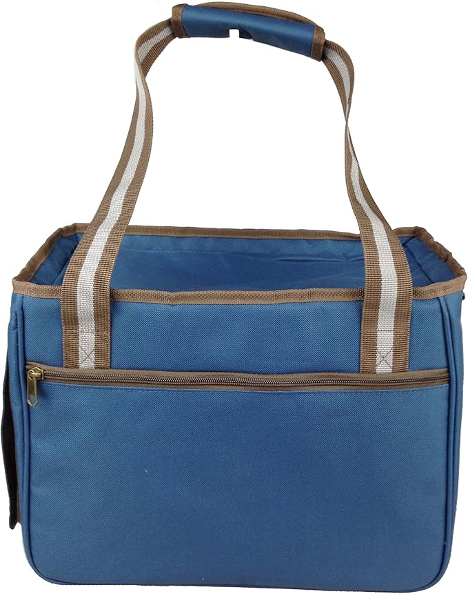Pet Life ® Dual-Pocketed Fashion Airline Approved Pet Carrier with Included Shoulder Straps and Dual-top mesh Zippers
