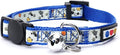 Pawtitas Glow in The Dark Cat Collar with Breakaway Safety Buckle & Bell Adjustable Kitten Collar, Blue