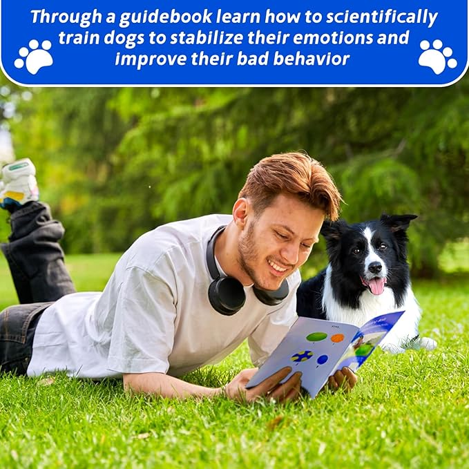 Herding Ball for Dogs, Dual Layered Set for Australian Shepherd, Cattle, Collie, Agility Equipment-Free Training Book (Blue & Yellow, Large-25 Herding Ball Set)