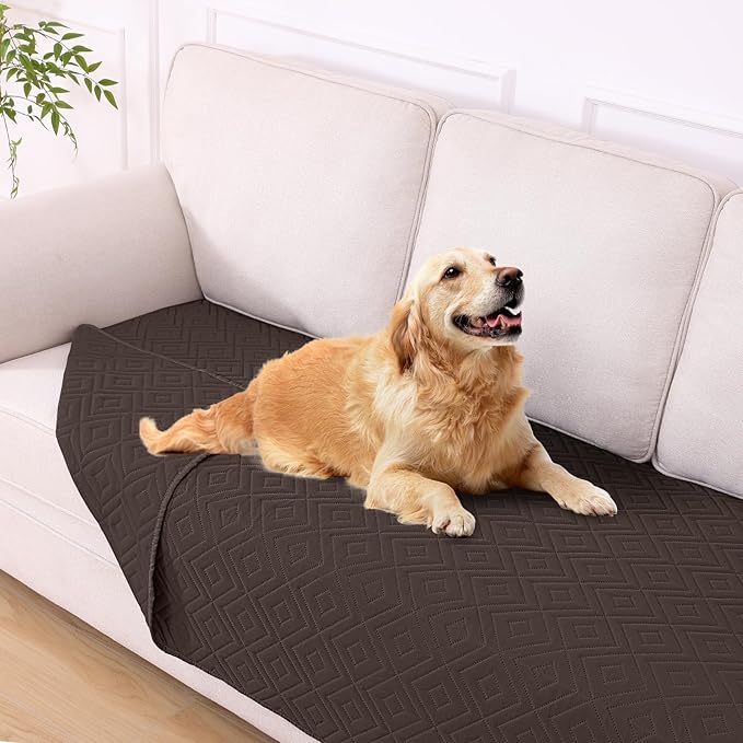 hyha Waterproof Dog Blanket, Soft Dog Bed Cover Pet Blankets, Waterproof Sofa Couch Cover for Dogs Washable, Reversible Pet Couch Covers for Sofa Furniture (40x70 Inch, Chocolate/Chocolate)