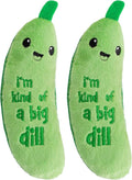 Catstages Crunchy Pickle Kicker Cat Toy – Plush Crinkle Toy with Catnip and Dental Mesh,6.5",(Pack of 2)