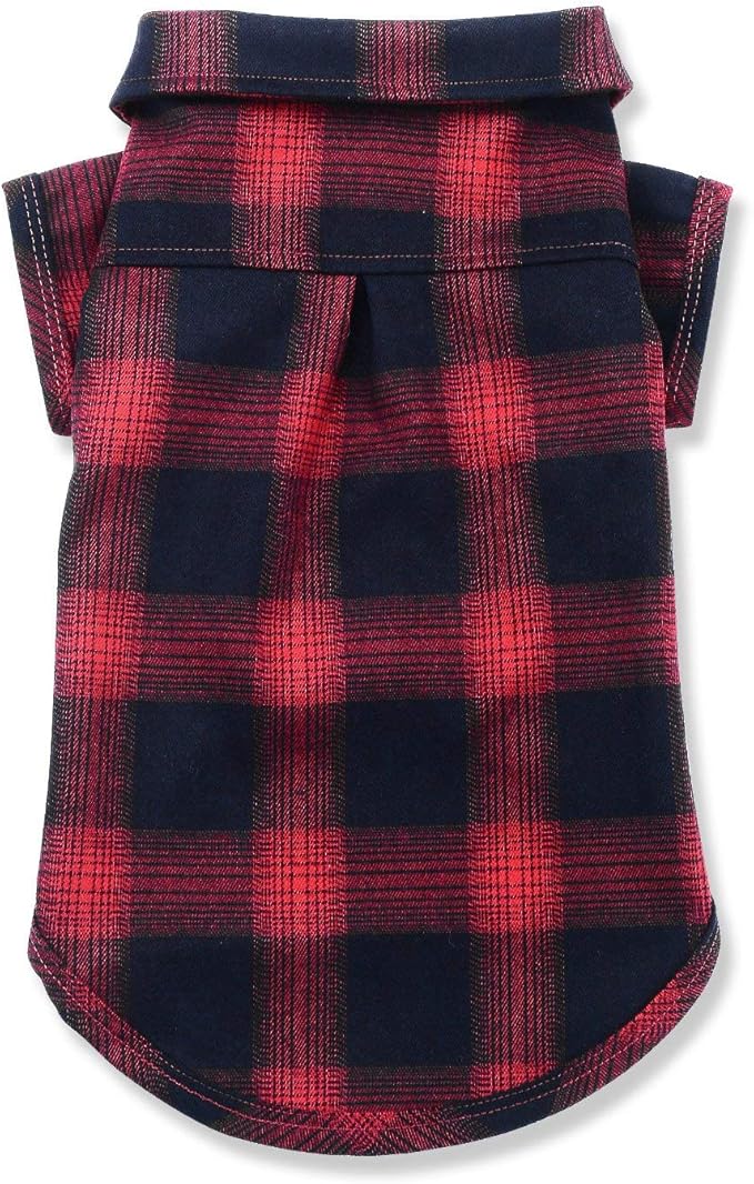 Koneseve Dog Shirt, Pet Plaid Clothes Shirt T-Shirt, Sweater Bottoming Shirt for Small Dog Cat Puppy Grid Adorable Wearing Stylish Cozy Halloween,Christmas Costumes (Red;XL/Extra Large)