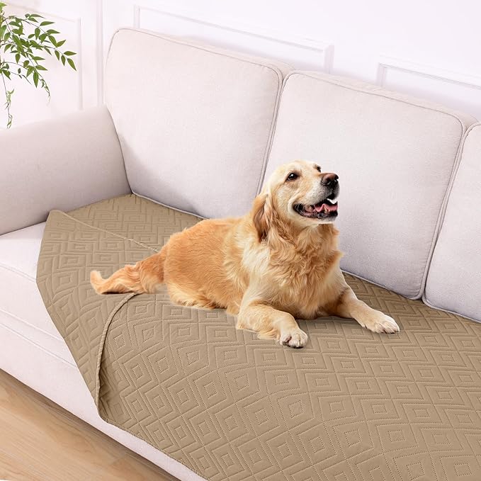 hyha Waterproof Dog Blanket, Soft Dog Bed Cover Pet Blankets, Waterproof Sofa Couch Cover for Dogs Washable, Reversible Pet Couch Covers for Sofa Furniture (40x70 Inch, Camel/Camel)