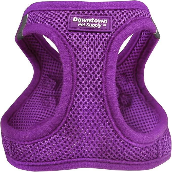 Downtown Pet Supply Step-in Dog Harness – No Pull, Adjustable Padded Mesh with Reflective Trim, Secure Buckle Strap – Comfortable & Breathable Small Dog Harness, XX-Small, Purple