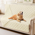 hyha Waterproof Dog Bed Blanket, Soft Pet Blankets, Waterproof Couch Cover for Dogs, Reversible Sofa Covers Washable for Furniture (52x82 Inch, Beige/Beige)