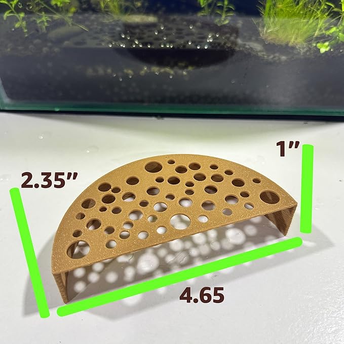 Shrimp Breeding Protector | Shrimp Breeding Cave Aquarium Tunnel | CTWPets (Light Brown)