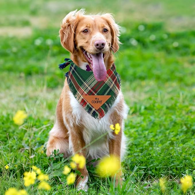 Personalized Dog Gifts Withe Name Custom Dog & Cat Bandana Personalized Pet Neckwear Dogs Costume Accessories for Small Medium Large Dogs Cats Birthday Valentines Day Gifts