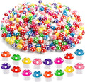 DIYDEC 100pcs Mini Resin Mushroom 8 Colors Small Mushrooms Figures Tiny Resin Mushrooms Plastic Little Miniature Mushrooms Bulk for Dollhouse Decor Micro Fairy Garden Landscape Aquarium Tiny Toys