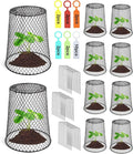 10 Pcs 6.8"×7.4" (Multiple Sizes/Quantities Available) Seedling Plant Protectors from Animals, Chicken Wire Plant Cage Garden Cloche to Protect Plants Vegetables from Rabbits Squirrels Chicken