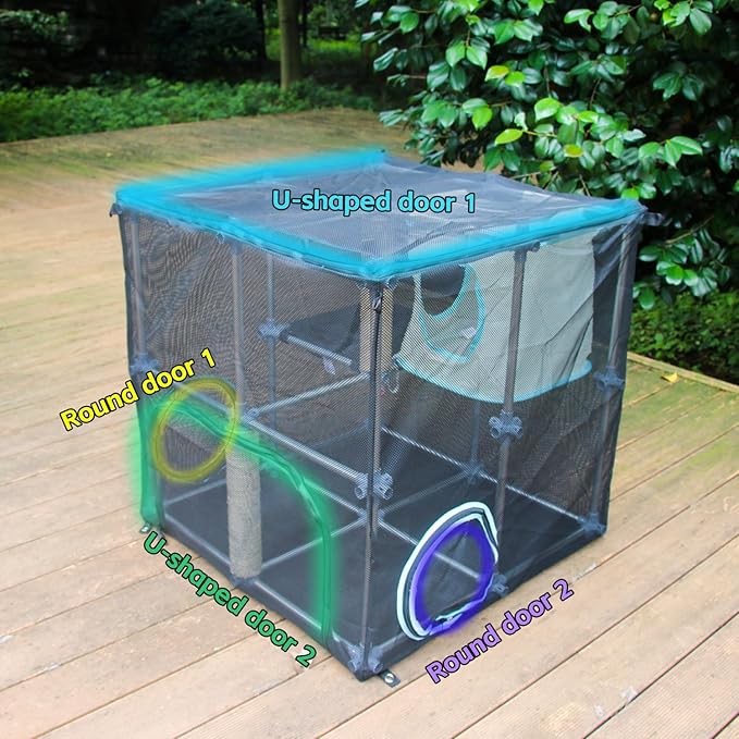 INTURN Catio Outdoor Cat Enclosure,Compact Kit for Outdoor and Indoor(Compact Kit)