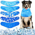 Talltalk 5 Pieces Dog Cooling Bandanas Neck Wraps Ice Scarf Pet Dog Cooling Collar Hunting Training Hiking Camping Accessories for Summer(XL)